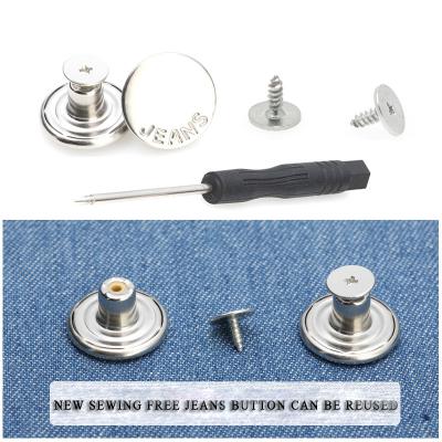 China Nickel Free Free Sewing Jeans Button Box Wholesale, With Installation Tools.24 Sets Of 6 Replacement Buttons In 2 Colors. for sale