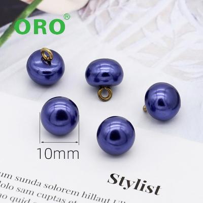 China Other Wholesale Shirt Buttons Pearl Beads Round Button ABS Material Pearl for sale