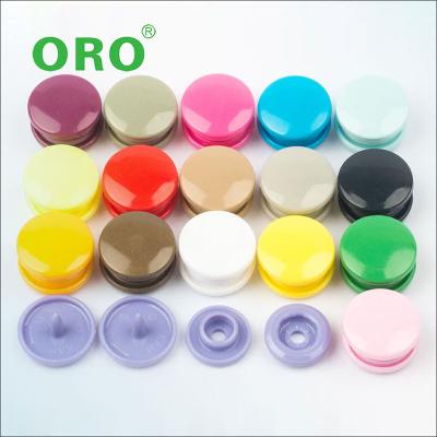 China T3 T5 T8 nickel free size cheap price vary color button plastic snap push button for baby clothing for sale