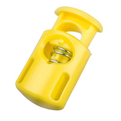 China Nickel Free Multicolor Rope Locks Toggle End Spring Stop Plastic Stopper for sale