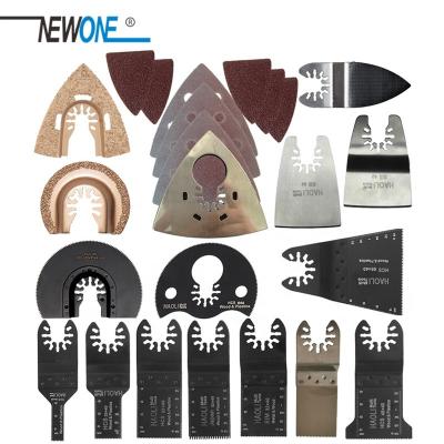 China NEWONE Wholesale BIM Wood Oscillating Multitool Saw Multi Blade Package For Multi Head Machine Tools Cutting Metal for sale