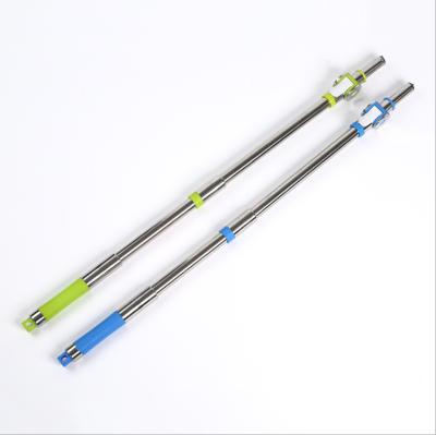 China Wholesale Sustainable Folding Adjustable Long Short Rotation Telescopic Dust Mop Replacement Wet Handle for sale