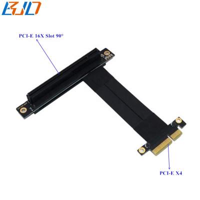 China Desktop PCI Express PCI-E 3.0 4X to Adapter 16X Riser Card Extension Cable 10CM 20CM Degree 90 0CM 40CM 50CM 60CM 80CM 100CM for sale