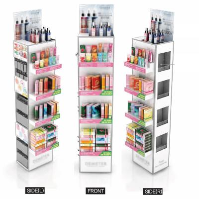 China Factory price environment friendly high quality acrylic makeup cosmetic display stand for mall for sale