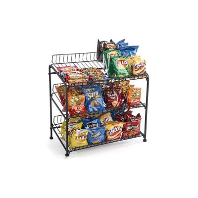 China Environmentally Friendly Grocery Snack Shelves Revolving Supermarket Display for sale