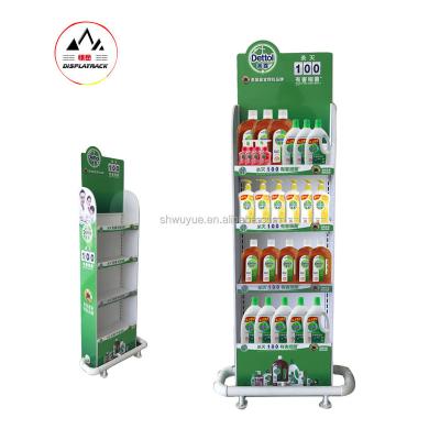 China Environmental Friendly Lightweight Daily Display Rack / Floor Display Advertising Metal Display Rack for sale