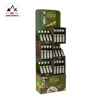 China Single Sided Wood &Fine Wooden Display Rack Wuyue Olive Oil Display Stand WYH-19011056 for sale