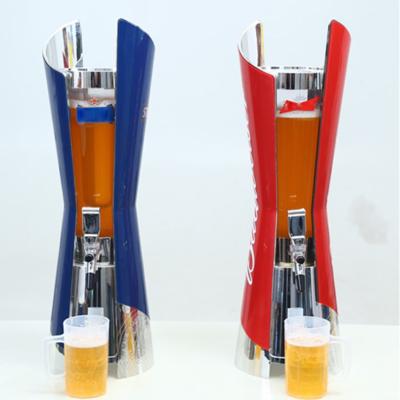 China Beer Party Base 3L Ice Tube Beer Tower Beer Dispenser Can Customize Customer Logo And Support Mold Modification for sale