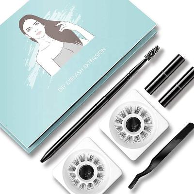 China Natural 3D Individual C Curl 12 Segment Lashes Group False Eyelash Extension Kits for sale