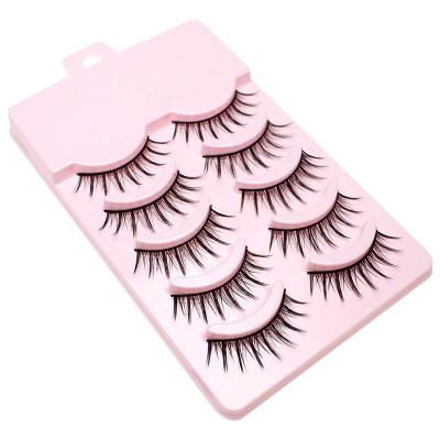 China Natural Princess Pink Box 5 Pairs Magnetic Eyelash Set Private Label Eyelash Extensions for sale