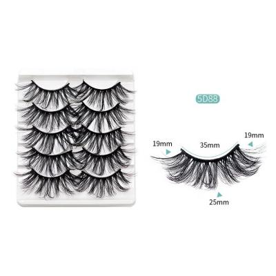 China Natural Easy Use Eyelashes Tools Premade Fan Eyelash Extension 5 Pairs Russian Volume False Eyelashes for sale