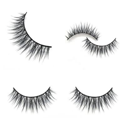 China 5d Natural Mink Eyelashes Vendor and Packing 3 Pairs Full Strip False Eyelashes Set for sale