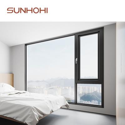 China Swing SUNHOHI Bare Energy Efficient, Burglar Proof Thermal Break Solutions With Double Glazing, Aluminum Casement Windows for sale