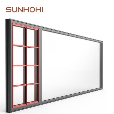 China SUNHOHI Winter Hurricane Proof Frame Aluminum Windows Dust Proof Narrow Window Screen Mesh Heat Insulation for Windows for sale