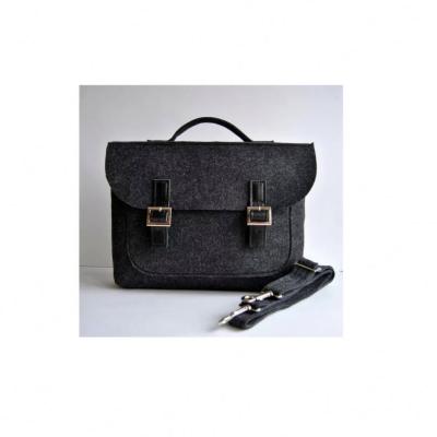 China High Quality China Supplier Pure Color Felt Messenger Handbags For Men Vintage School Businessman Removable Strap Laptop Briefcases Man for sale