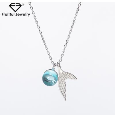 China CLASSIC Wedding Jewelry Charm Accessories Women Ocean Fishtail Necklace 925 Silver Chain for sale