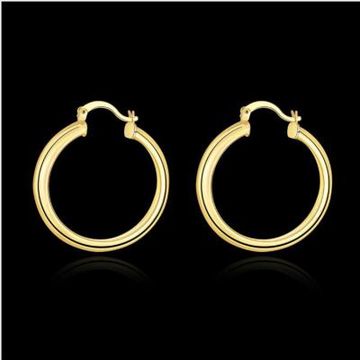 China CLASSIC Jewelry Fashion Europe And America Geometric Style 18K Gold Circle Earrings for sale