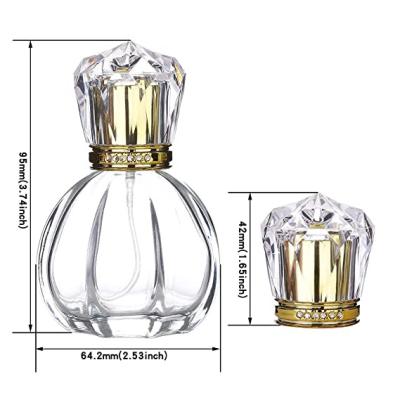 China 50ml 1.7oz Cosmetic Pumpkin Shape Portable Refillable Glass Bottle Refillable Glass Atomizer Empty Fine Spray Mist Spray Perfume Bottle for sale