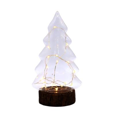 China All Glass Light Christmas Tree Flashing Imanel Holiday Table Decoration Night Areas Indoor for sale