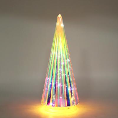 China All Regions Christmas Tree Decoration With Fairy Lights Matched Tree Gold Glass Lighted Glass for sale