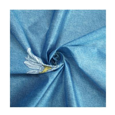 China Sky Blue 43D Design 100% Polyester Sustainable And Comfortable Soft Warp Knitted Mattress Fabric for sale