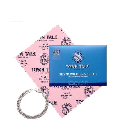 China Silver Jewerly Supplier 12.5x17.5cm Anti Tarnish Cleaning Polishing Cloth With Private Label for sale