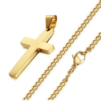 China Fashion Religious Simple Cross Crucifix XISHUO Necklace Stainless Steel Cross Necklace Pendant Jewelry for sale