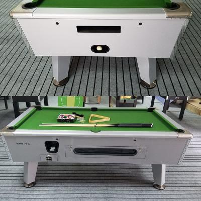 China Coin operated leather pool table /corner pool table/coin operated pool table for sale