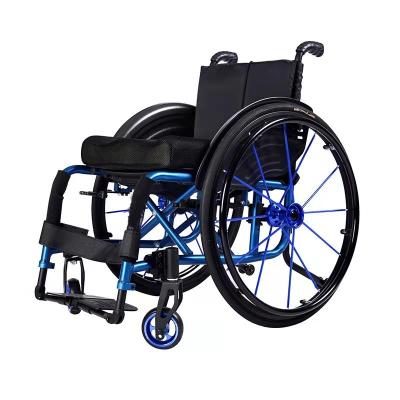 China Lightweight Folding Aluminum Alloy Sports Wheelchair Aluminum Alloy Sports Basketball Manual Wheelchair for sale