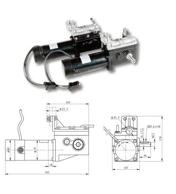 China Cheap power wheelchair electric wheelchair price direct sale 200W 24V brush wheelchair DC geared motor for electric wheelchair for sale