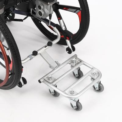 China Cheapest Price Eco-friendly/Removed Advanced Lightweight Aluminum Alloy Portable Stand 4 Wheel Wheelchair Trailer for sale