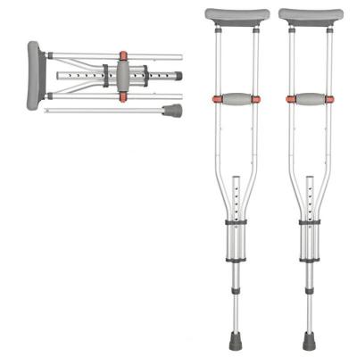 China Factory direct sale lightweight aluminum folding adjustable crutch for old and disabled for sale