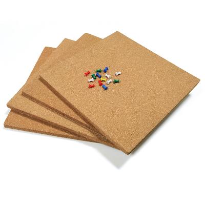 China Cork Board Cork Boards 30*30cm Bulletin Board Note Photo Bulletin Boards With Glue For School Home Office for sale