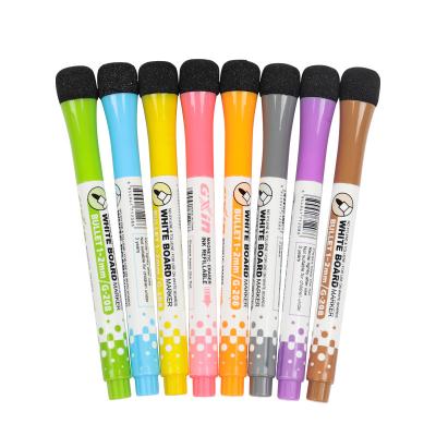 China Hot Sale G208 10 Colors Set 14*2cm Bright Color Hot Sale Whiteboard White Board Magnetic Marker Pen for sale