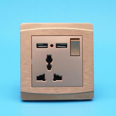 China Home British Standard 13A Multi With 2 USB Light Wall Electrical Switch And Socket for sale