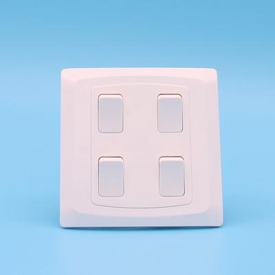 China 4gang 2way k bihu UK electrical residential/multipurpose wall sockets and switches socket outlet for sale