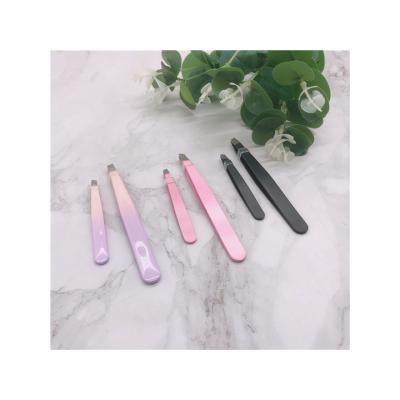 China Eyebrow Tweezers Set Professional Eyebrow Trimmer Tweezers Best Stainless Steel Eyebrow Tweezers for sale