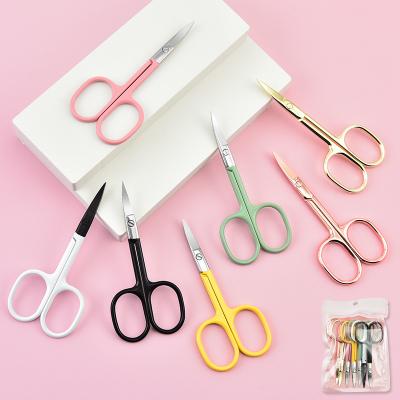 China Fashionable Professional Eyebrow Scissors Balance Fine Straight Stainless Steel Eyebrow Beauty Scissors Personal Care stpersonal Care for sale