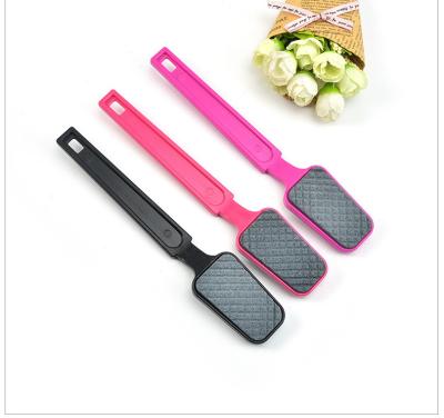 China Flexible pedicure file foot file stone piece+leather pp handle nail file pedicure heel pedicure tool for sale