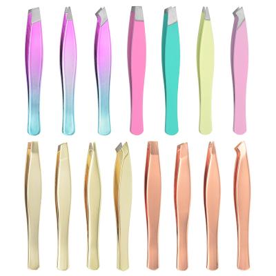 China Mini Eyelash Tweezers Eyelash Applicator Eco-Friendly Luxury Supplement Multicolor Eyebrow Clip Balancing Tweezers for sale