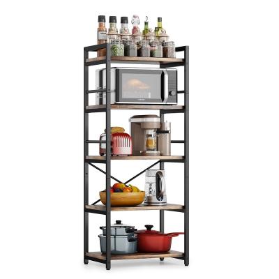 China Wholesale Custom High Quality Viable Kitchen Organize Metal Organizer Microwave Storage Rack Shelf for sale