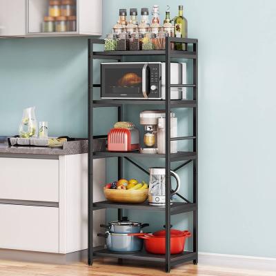 China Kitchen Cabinets Accessories Shelf Metal Multi Layer Wheeled Storage Rack Microwave Oven Household Shelf for sale