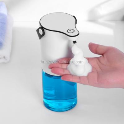 China Foam Handheld Soap Dispenser Hanvey 320ml Custom With Handle Touchless Automatic Sanitizer Liquid Soap Dispenser For Bathroom And Kitchen for sale