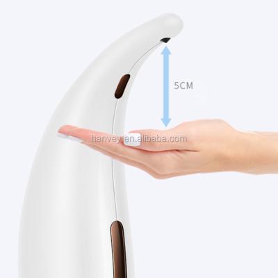 China Foam Automatic Electric Soap Dispenser Hanvey 300ml Automatic Electric Infrared Sensor Touchless White Plastic Soap Dispensers for sale