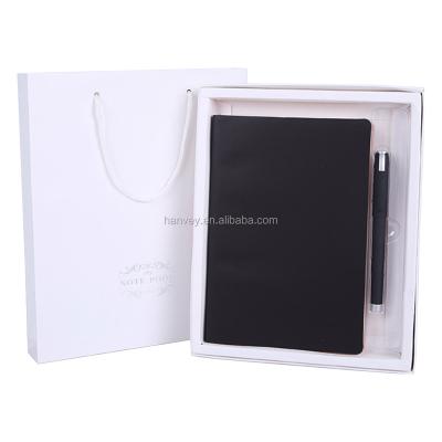 China Wholesale High Quality Promotion Gift Business Gift Luxury Custom Leather Pen Notebook Business Gift Set and Office Stationery Pen Set for sale