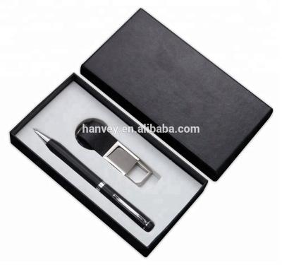 China Classic custom business gift factory price wholesale promotion custom pen and business gift box key chain set for sale