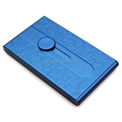 China Fashion factory wholesale cheap HV-CH025 business name aluminum metal business card holder for sale