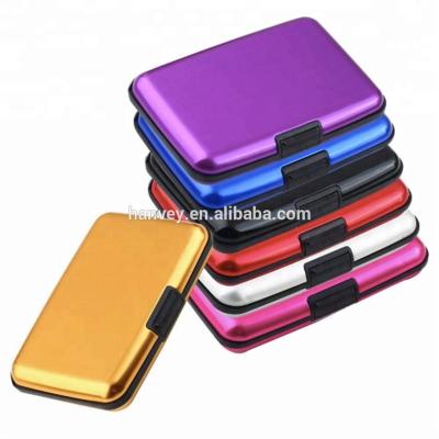 China Wholesale Portable Aluminum Awesome Credit Card Holder Fashion Business Fashion Factory Price Multiple Metal Wallet HV-CH026 RFID for sale