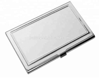 China Wholesale fashion factory price stamp HV-CH004 stainless steel metal business name card holder wallet/cash small portable frame RFID for sale