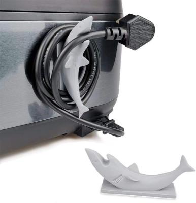 China 2022 Shark Kitchen Appliances Cables Shark Shape Stick On Cord Organizer Cord Wrapper Perfect Around Tidy Homes for sale